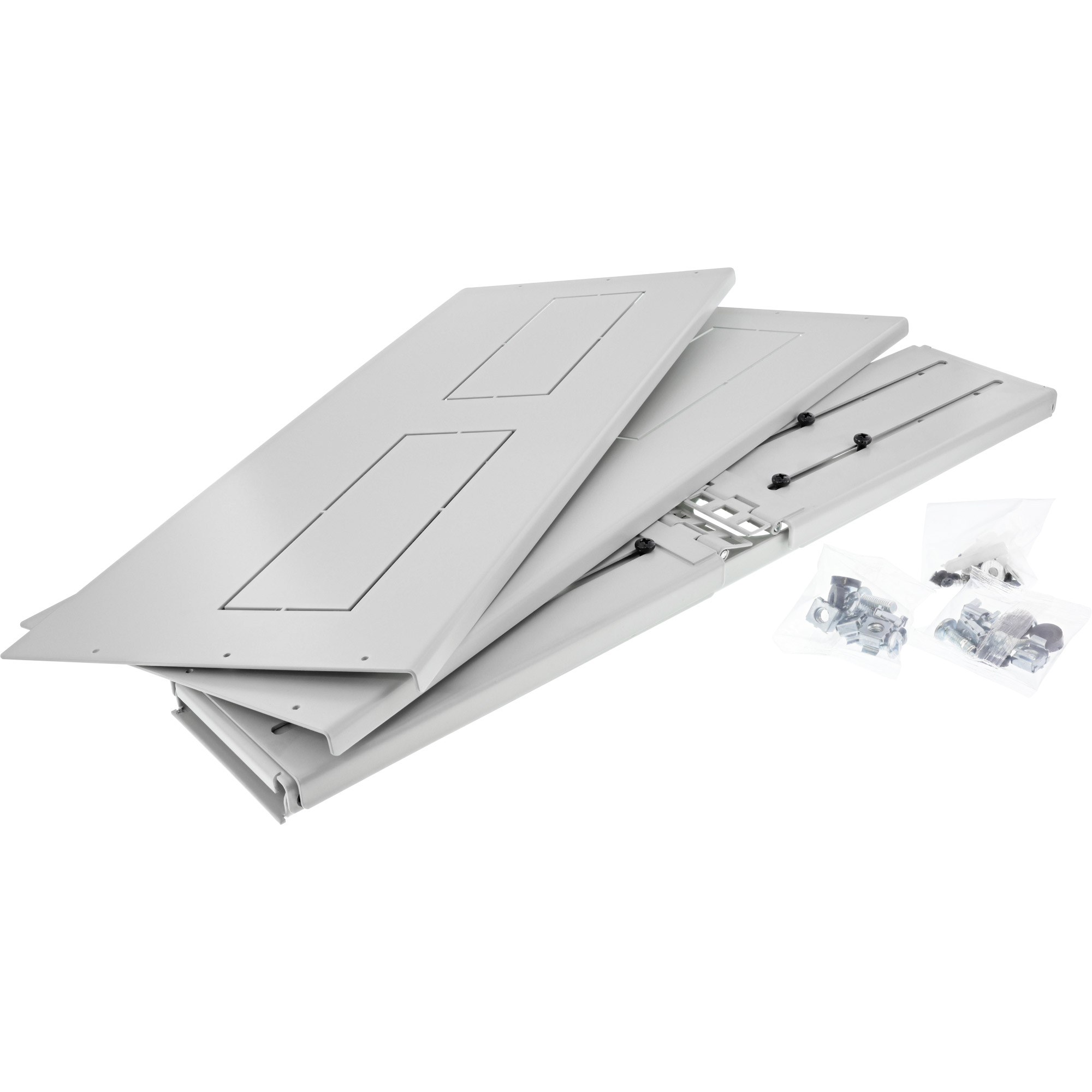 InLine 19" foldable rack, 2U, 24-40cm depth, with cover, grey – image 3