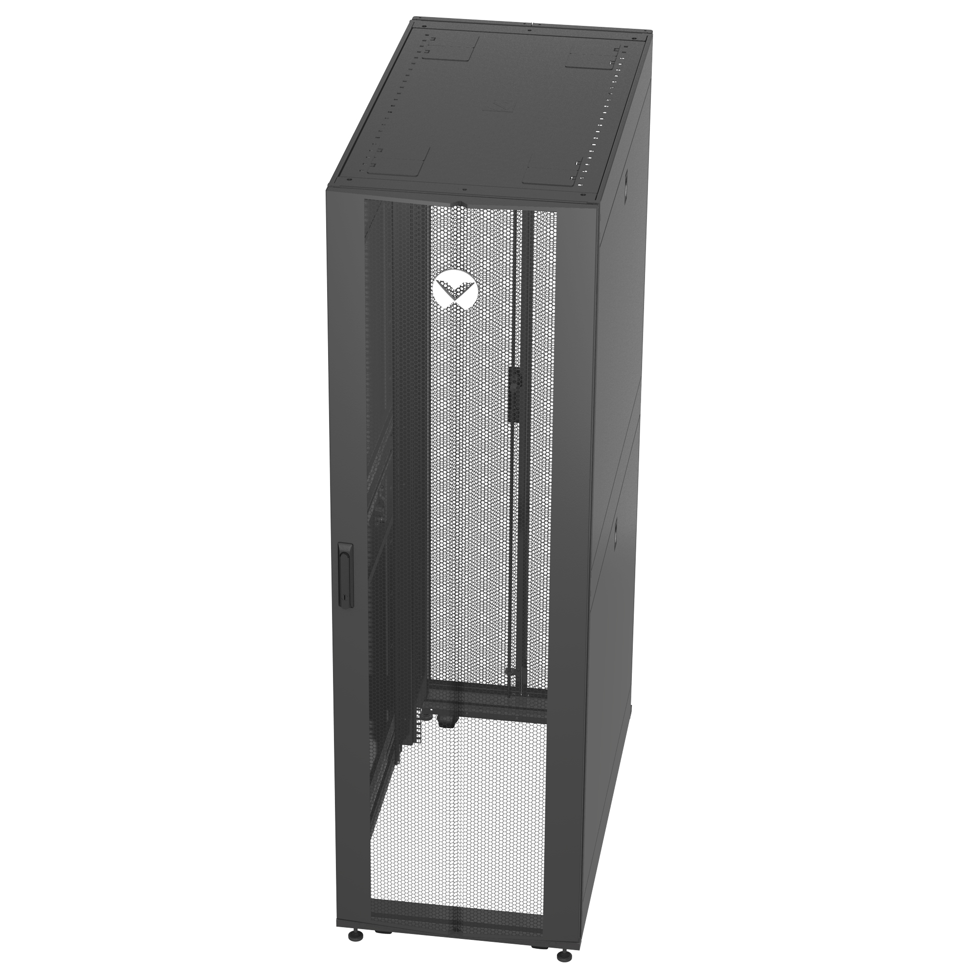 Vertiv VR3107 rack cabinet 48U Freestanding rack Black, Transparent – image 2