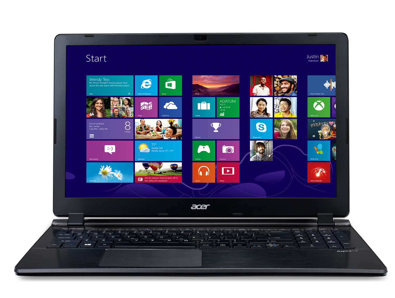 Acer Aspire 573G-74506G50akk Intel® Core™ i7 i7-4500U Laptop 39.6 cm (15.6") HD 6 GB DDR3-SDRAM 500 GB HDD NVIDIA® GeForce® GT 720M Windows 8 Black – image 1