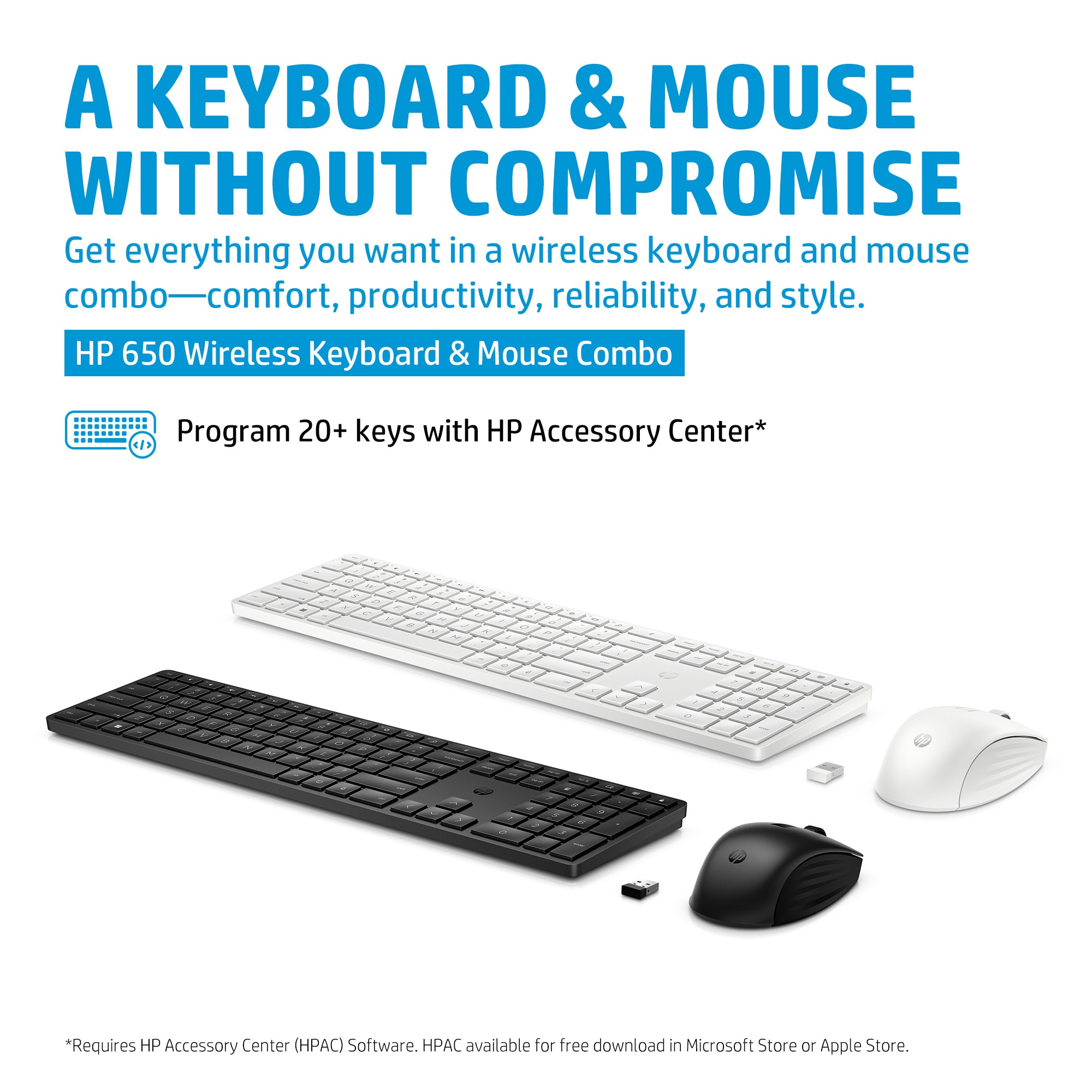 HP 650 Wireless Keyboard and Mouse Combo Black – image 4