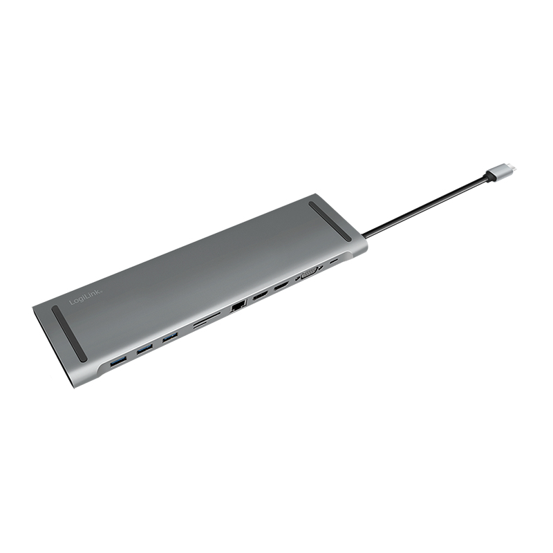 LogiLink UA0373 laptop dock/port replicator Wired USB 3.2 Gen 1 (3.1 Gen 1) Type-C Aluminium – image 4