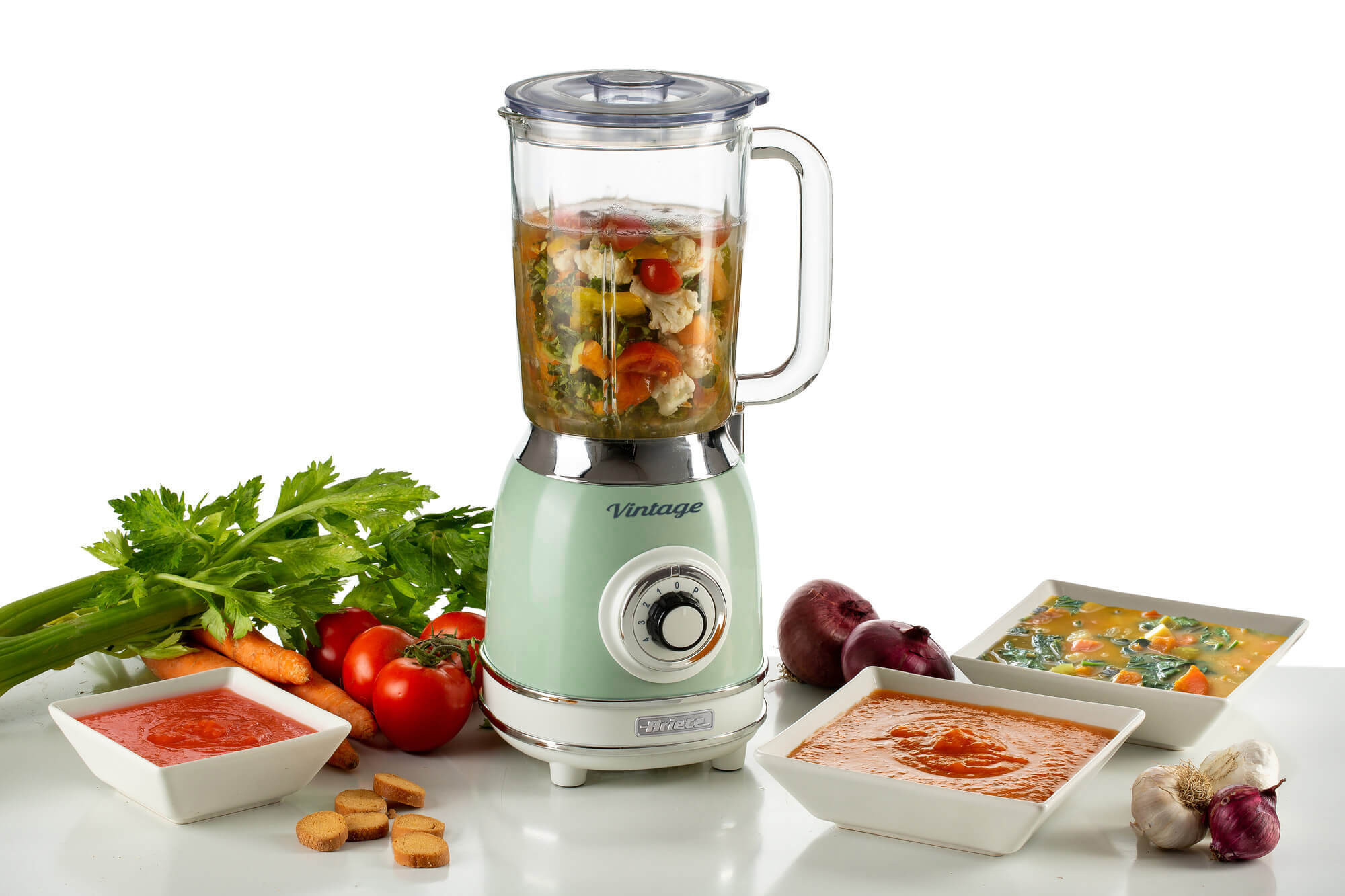 Ariete 583, Vintage Blender with 1.5 Liter glass cup, 4 Stainless Steel Blades, 4 Speeds + Pulse, 1000 Watt, Green – image 6