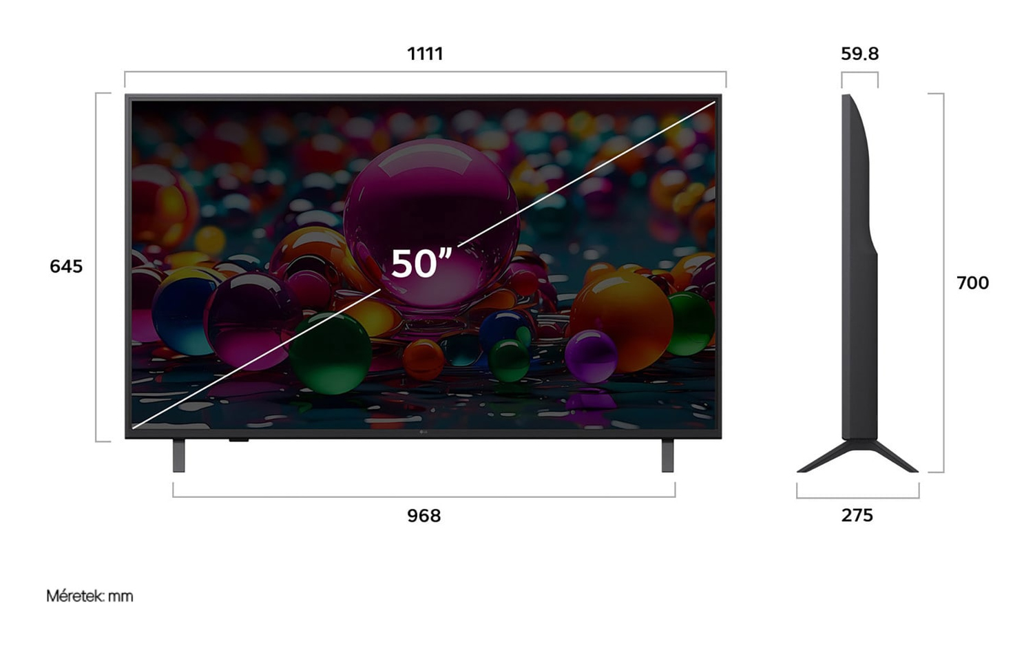 TV LG 4K UHD UHD Ultimate 50 3840 x 2160 Smart TV IA HDR10 VRR Bluetooth — photo 4