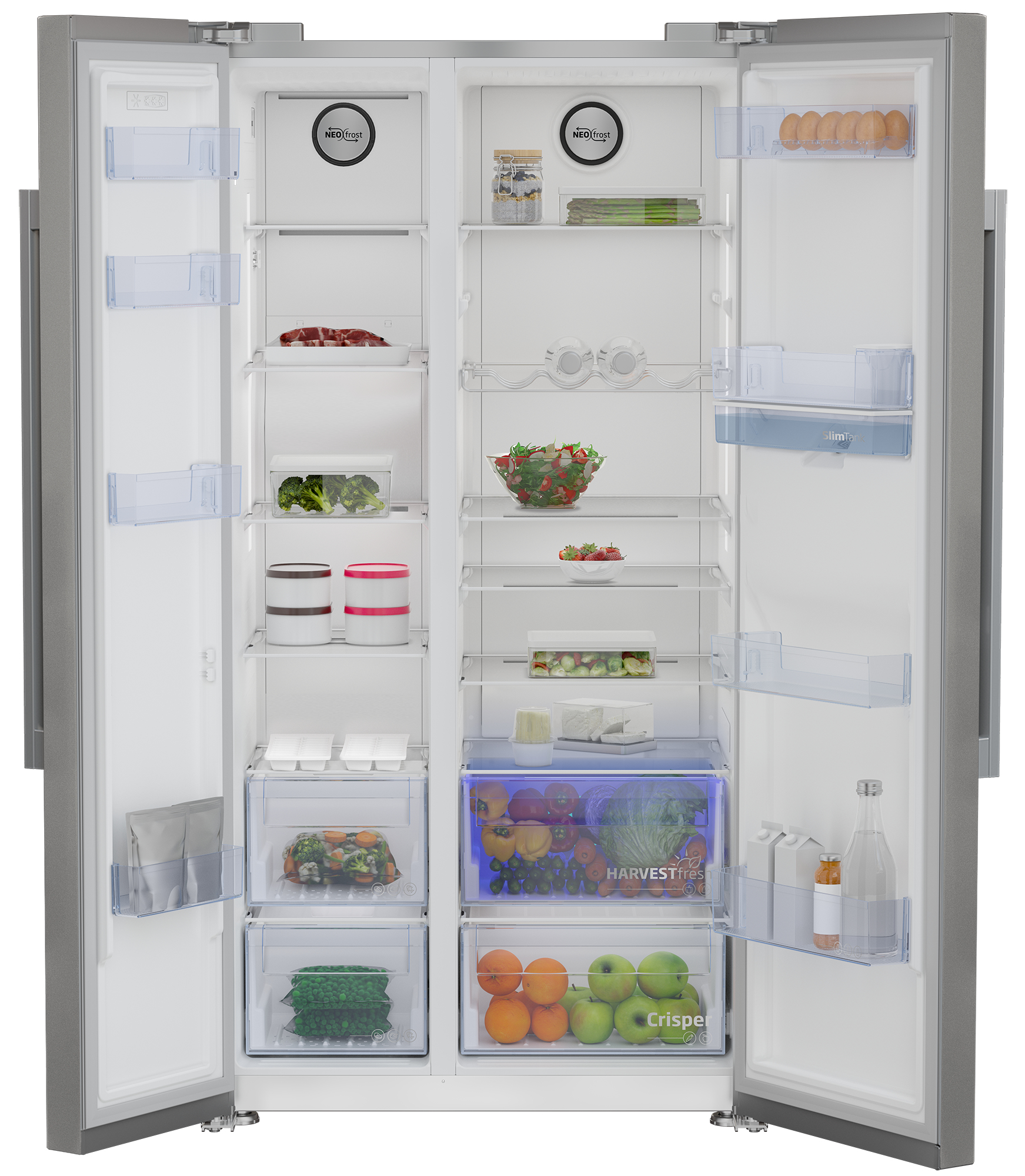 Beko ASD2341VX Freestanding American Style Fridge Freeze with HarvestFresh™ – image 3