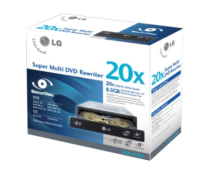 LG DVD+/-RW 20x SecureDisk IDE Barebulk, Black – image 4