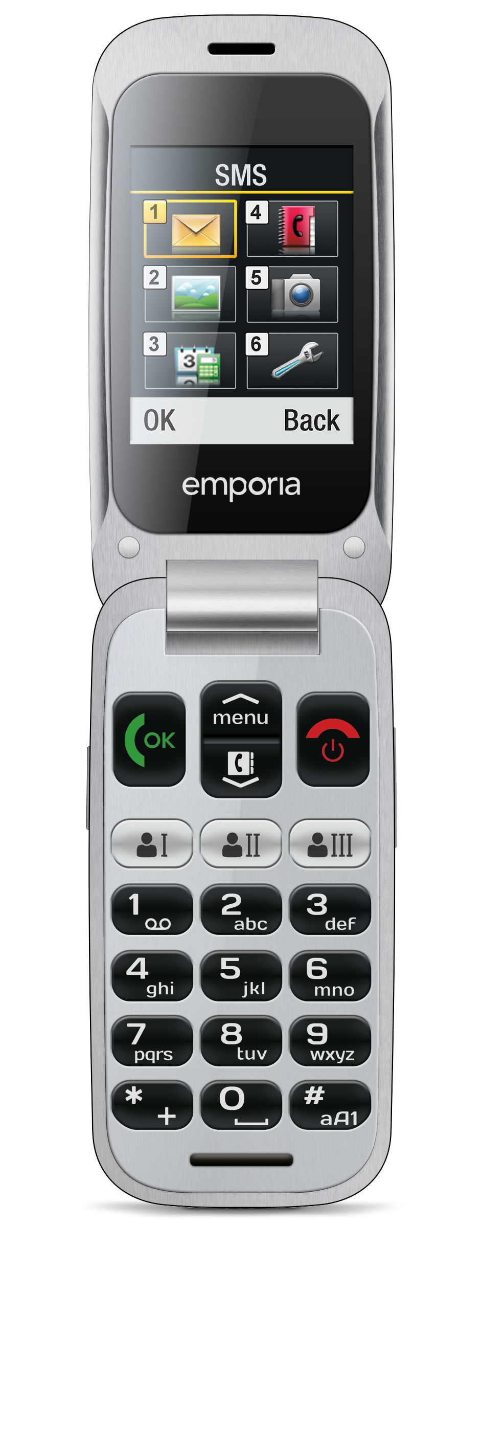 emporiaONE 6.1 cm (2.4") 80 g Grey, Silver Senior phone – image 8