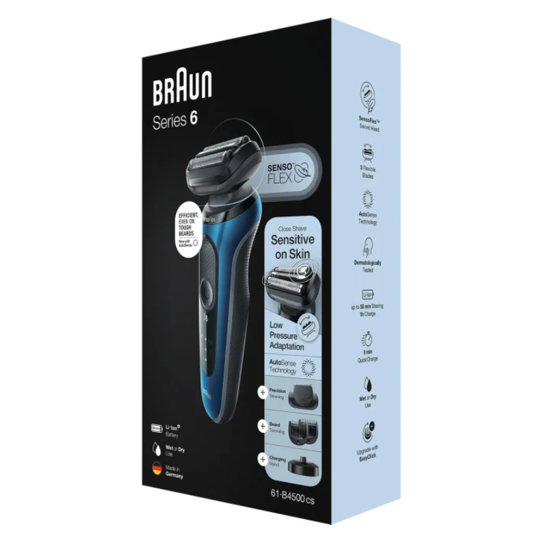 Braun Series 6 61-B4500cs Foil shaver Trimmer Black, Blue – image 7