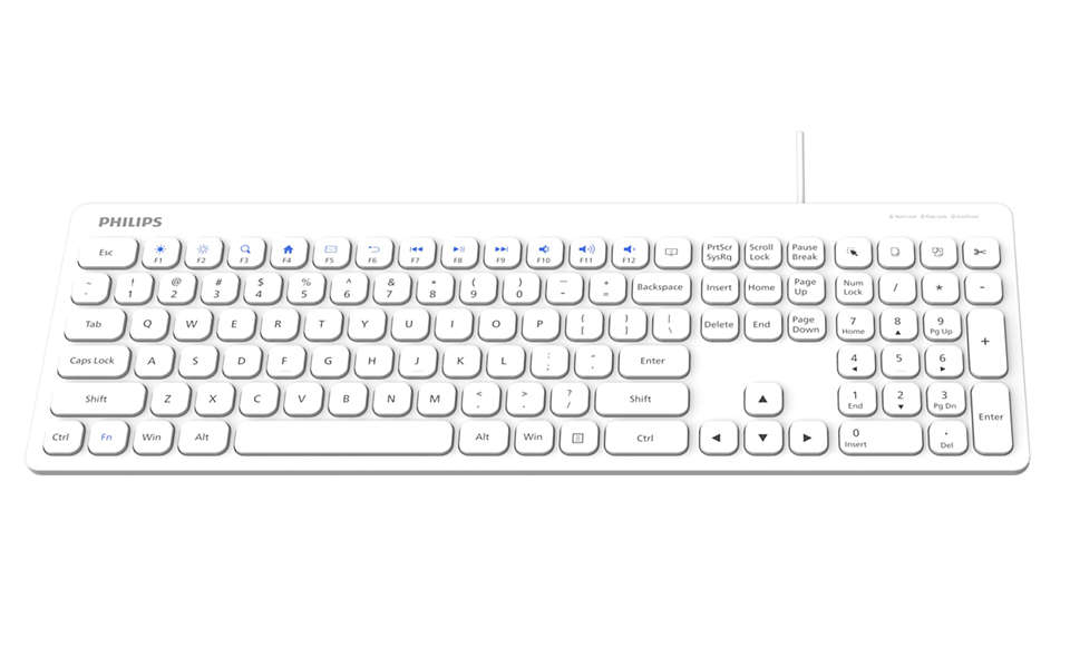 Philips 2000 series SPK6217W/93 keyboard Universal USB QWERTY English White – image 2