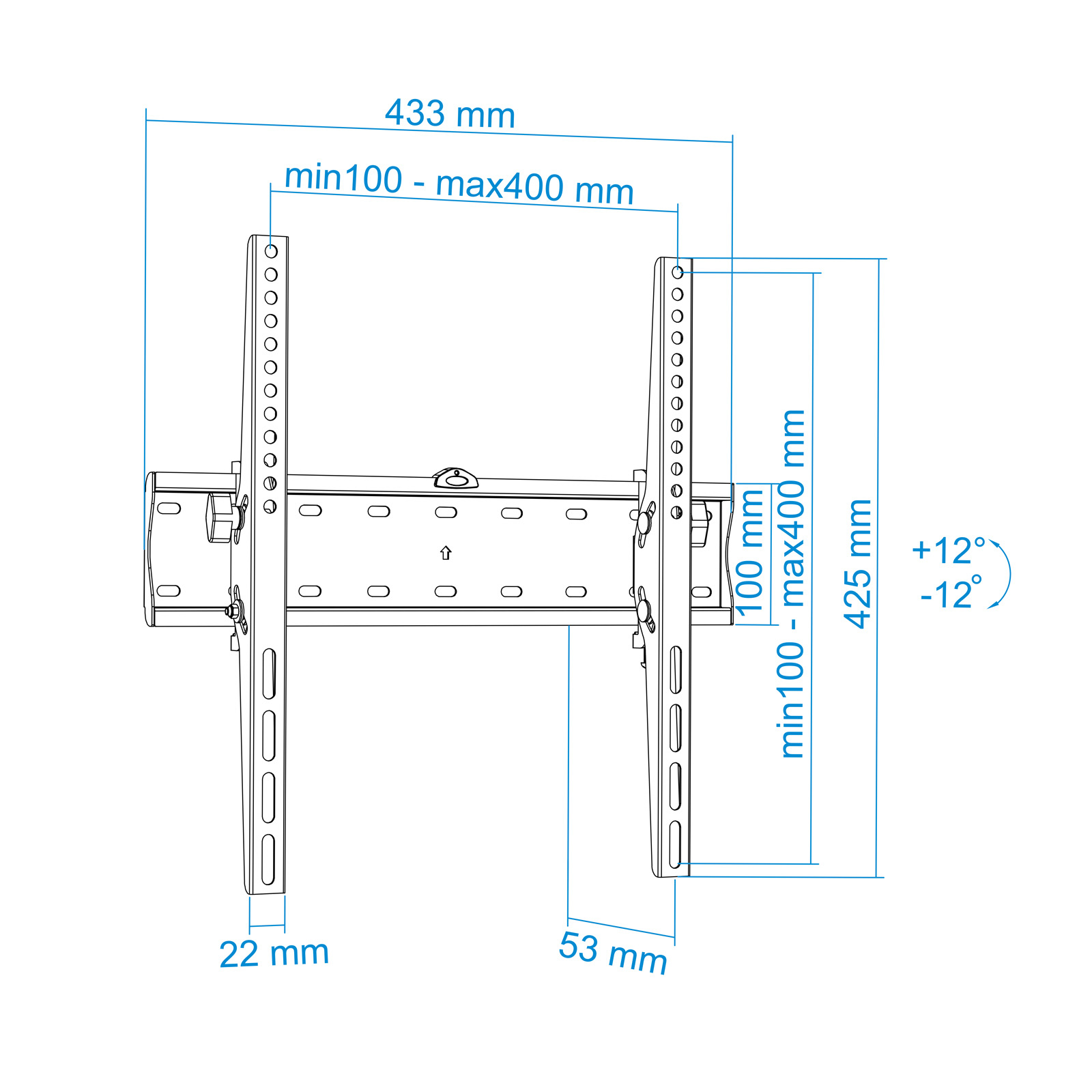 TooQ LP4255T-B TV mount/stand – image 9