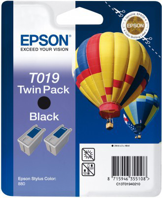 Epson Ink Cartridge Black T019 (Twin Pack) – image 2