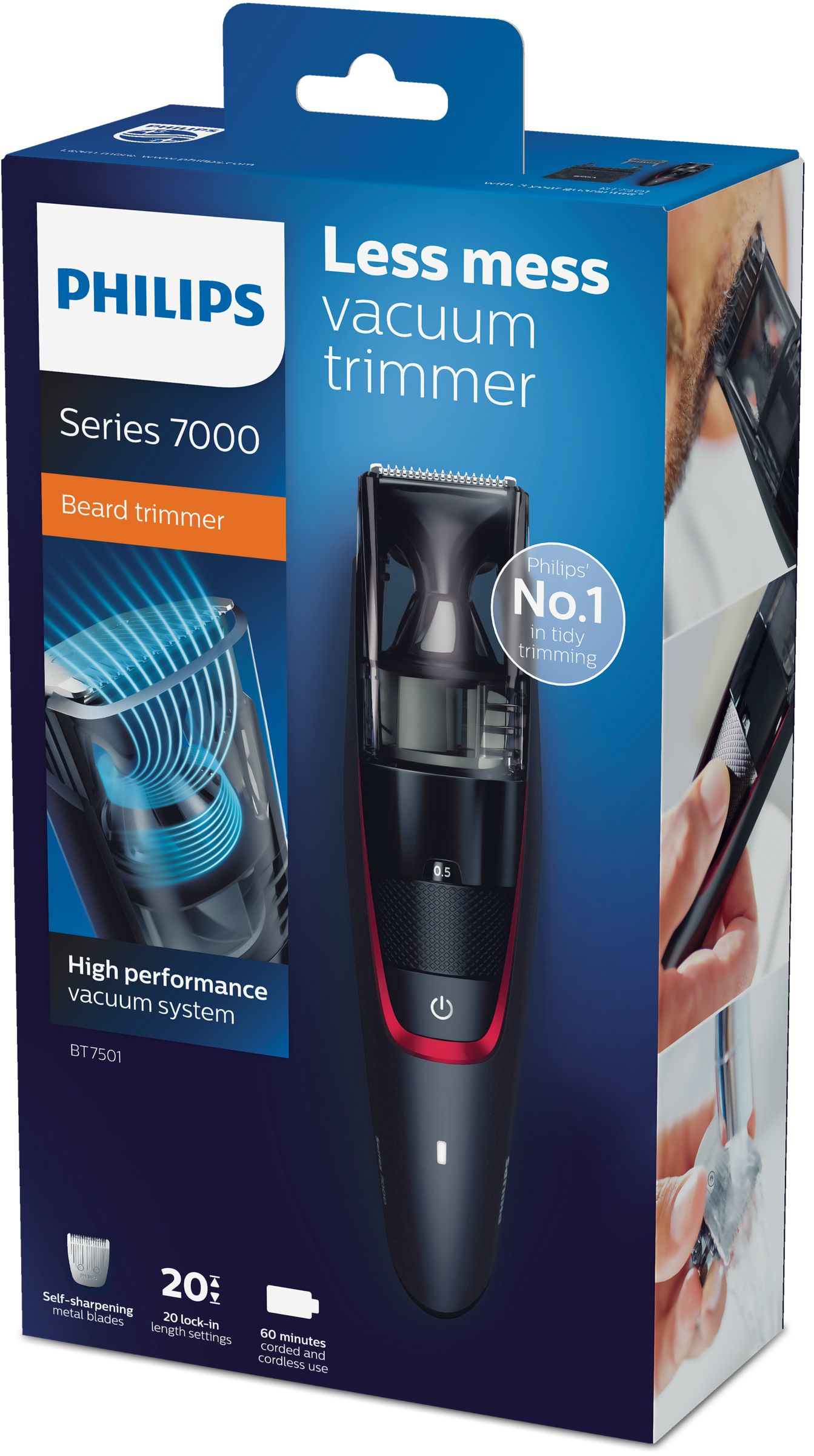 Philips BEARDTRIMMER Series 7000 BT7501/15 beard trimmer AC/Baterry 20 – image 2