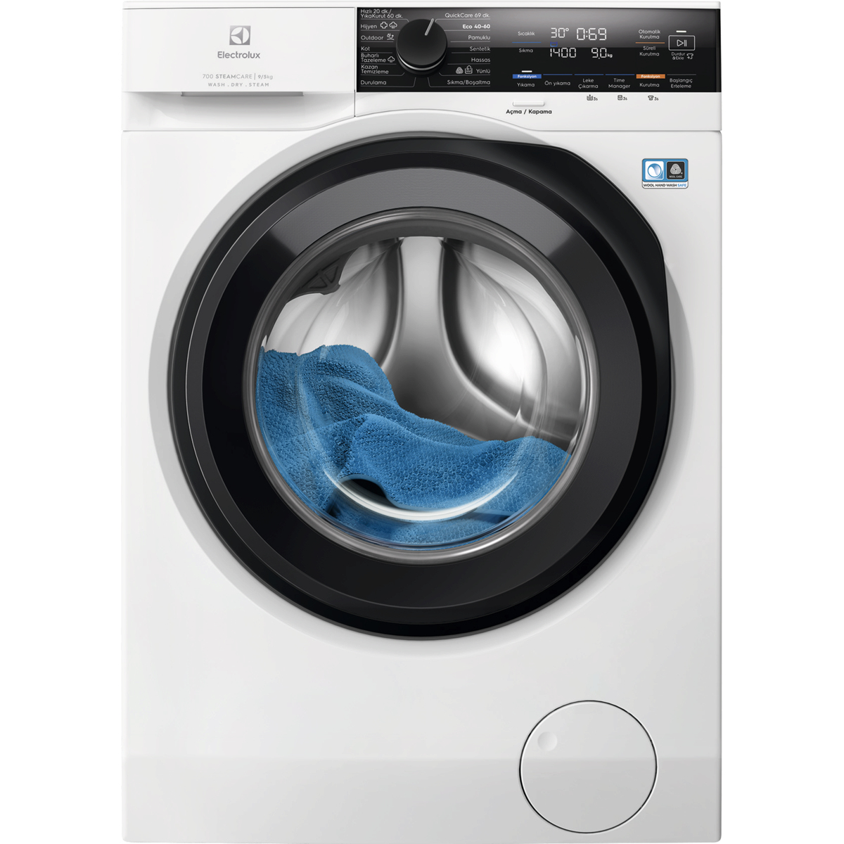 Electrolux EW7W4492T washer dryer Freestanding Front-load White – image 1