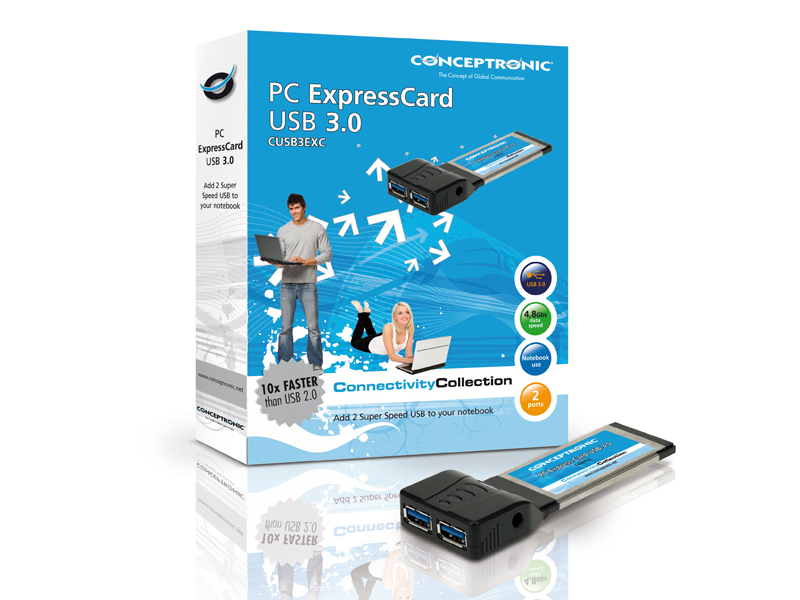 Conceptronic PC Express Card 2-Port USB 3.0 – image 4