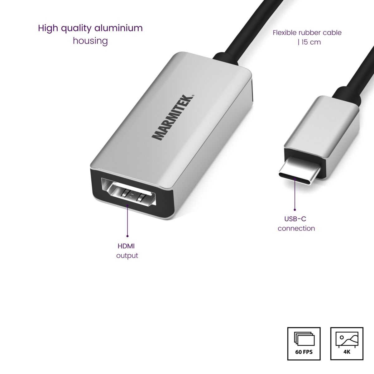 Marmitek Connect USB C to HDMI - USB-C to HDMI adapter – image 6