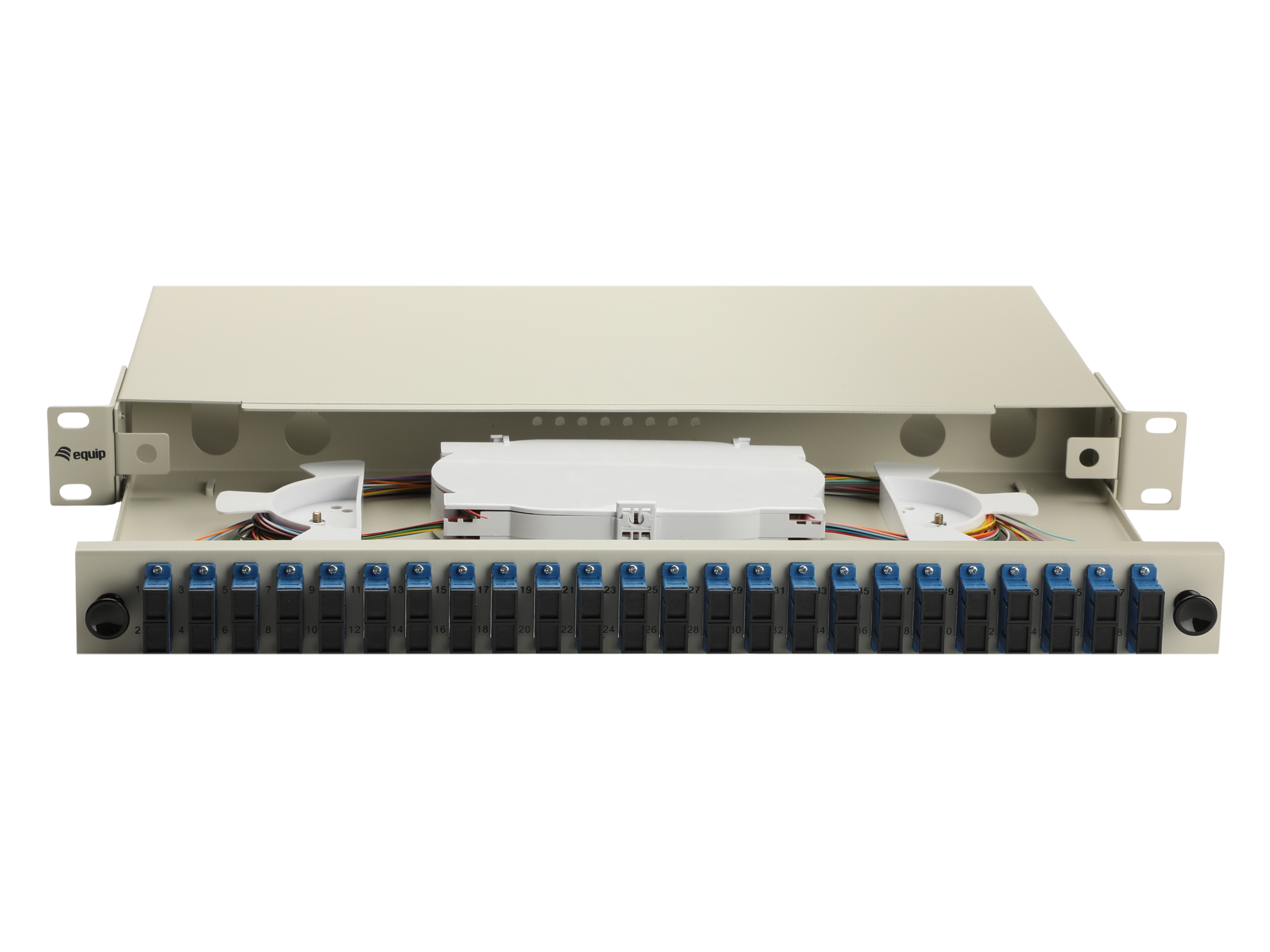 Equip LWL-Spleißkasten 24-Port SC-Duplex OS2 1U komplett  gr