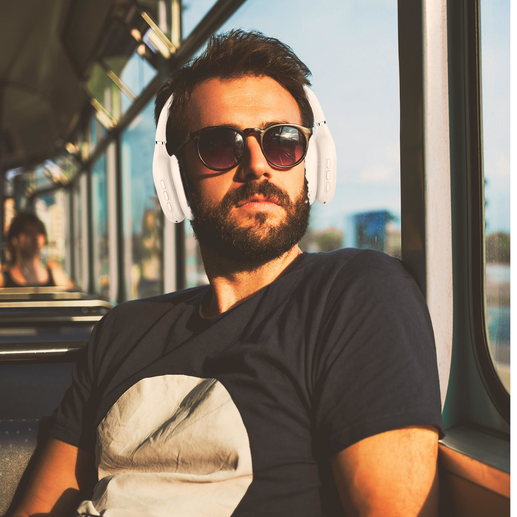 Celly HyperBeat Headset Wired & Wireless Head-band Calls/Music USB Type-C Bluetooth White – image 7