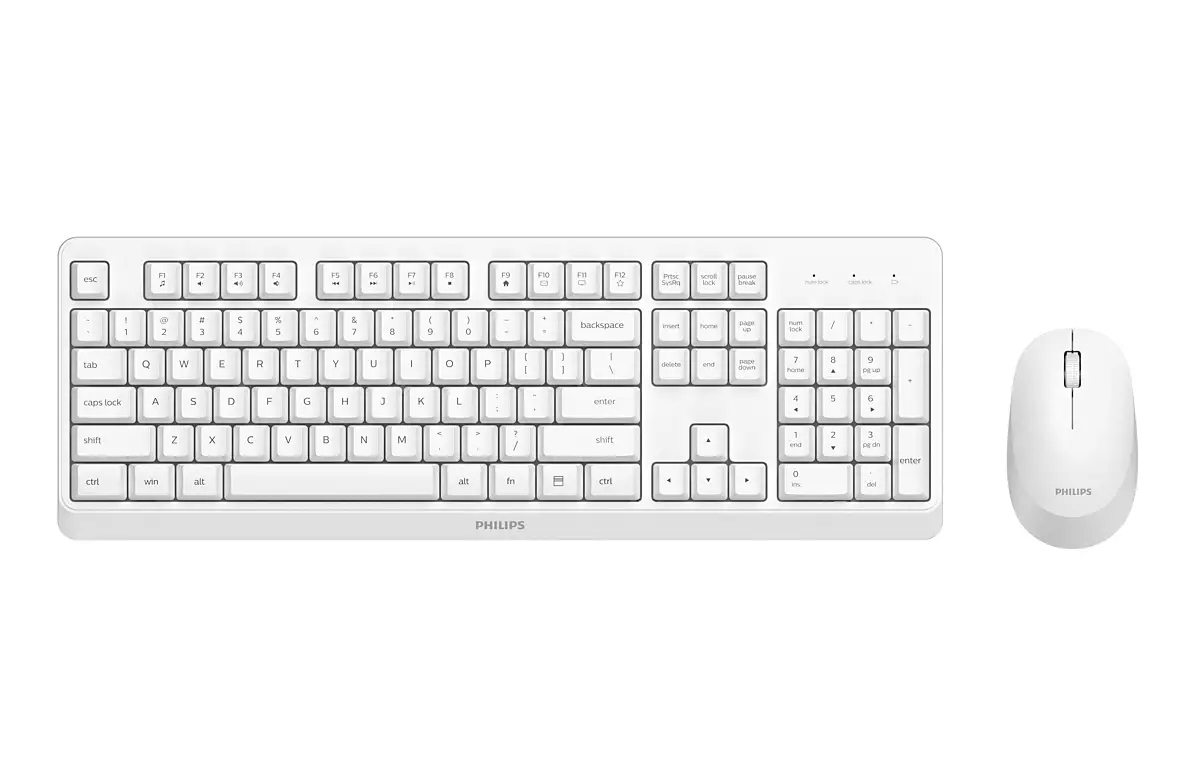 Philips 3000 series SPT6307WL/16 keyboard Mouse included Universal RF Wireless QWERTY English White – image 1