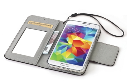 Celly GLAGEGS5BK mobile phone case Folio Black – image 3