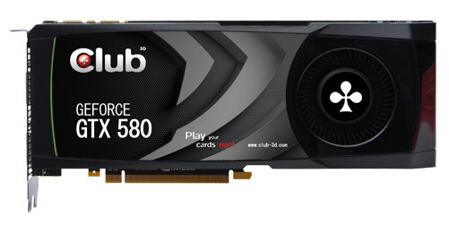CLUB3D CGNX-X5836 graphics card NVIDIA GeForce GTX 580