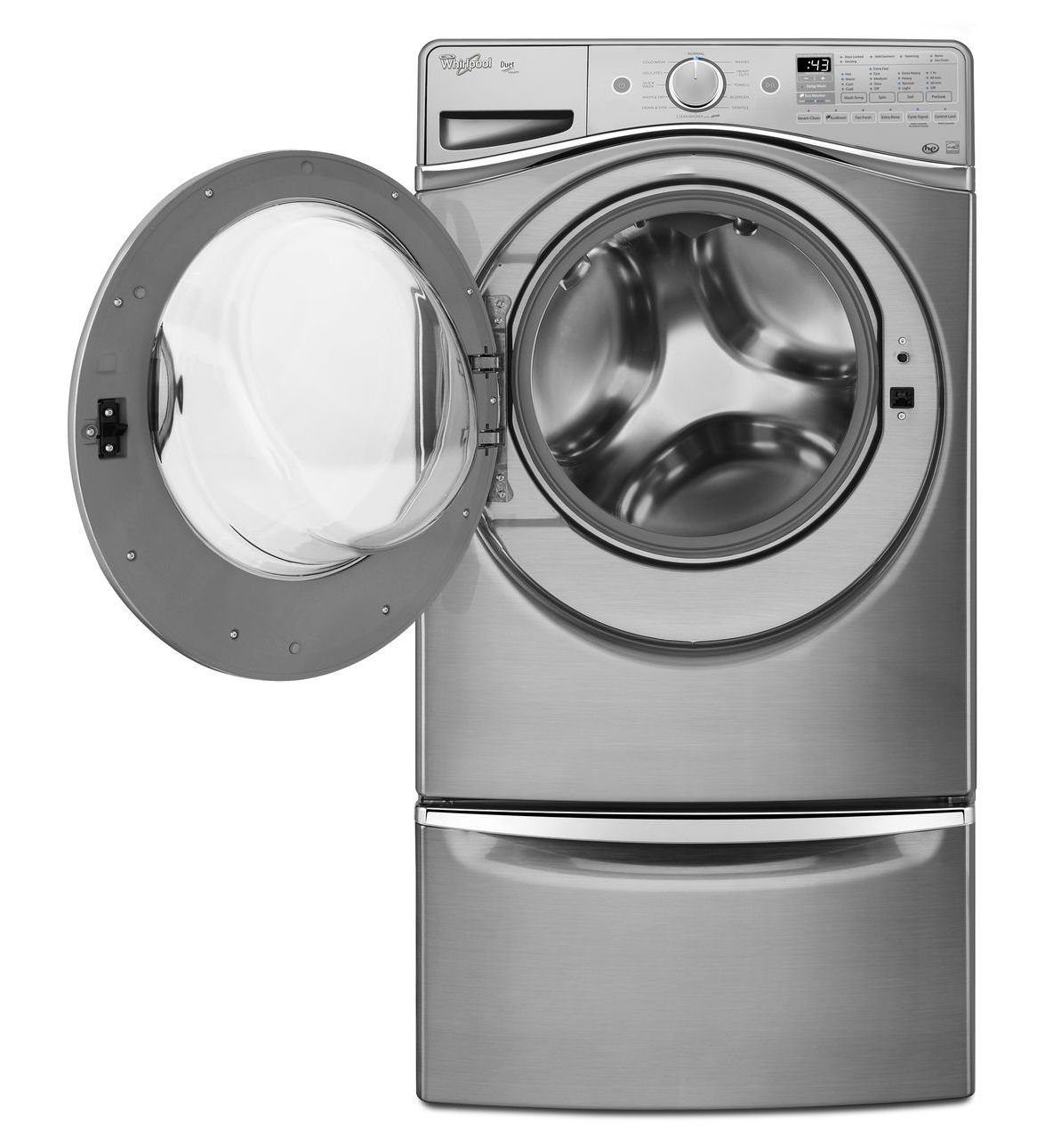 Whirlpool WFW95HEDC washer dryer Freestanding Front-load Silver – image 2