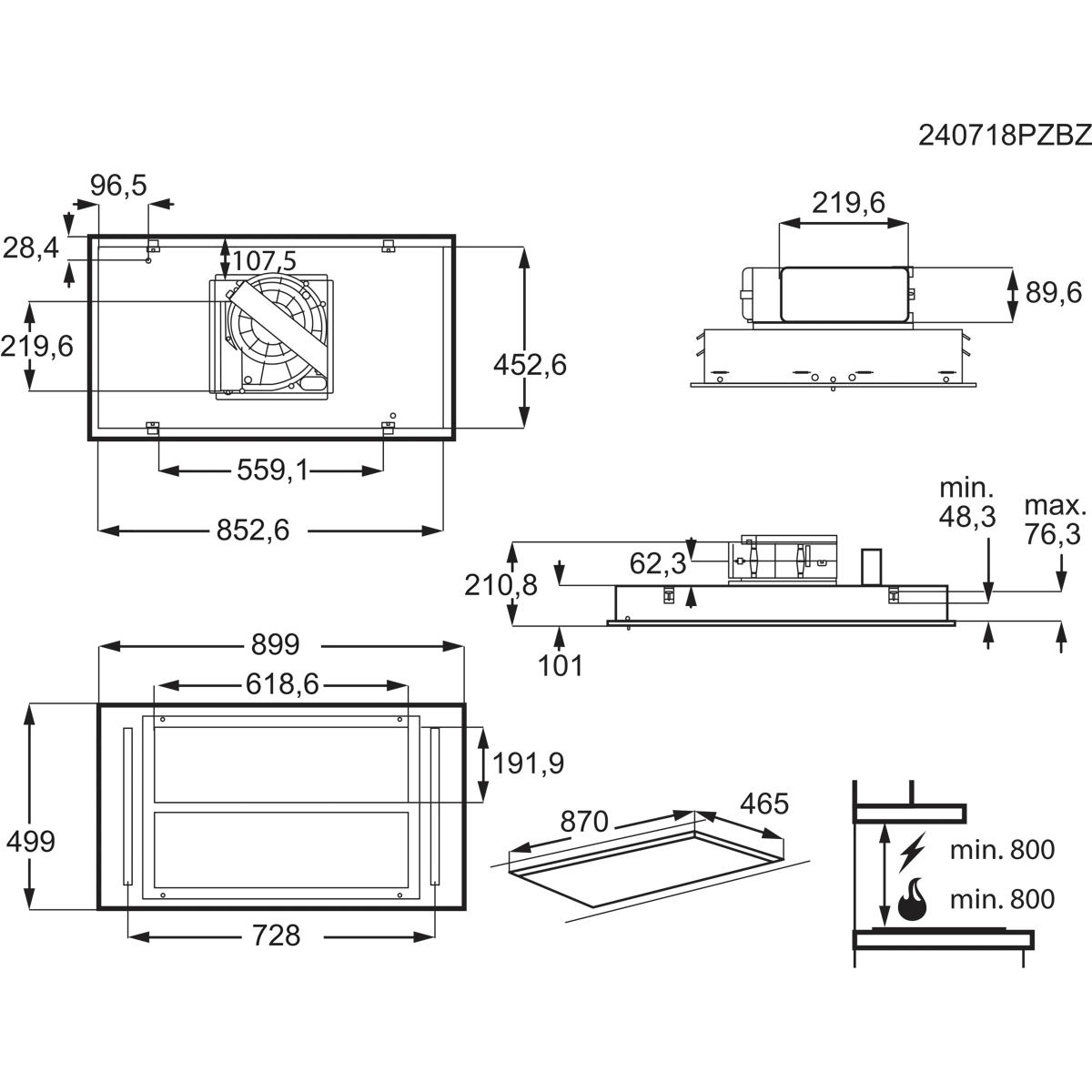 AEG NDC7792SM Ceiling built-in Stainless steel 600 m³/h – image 6