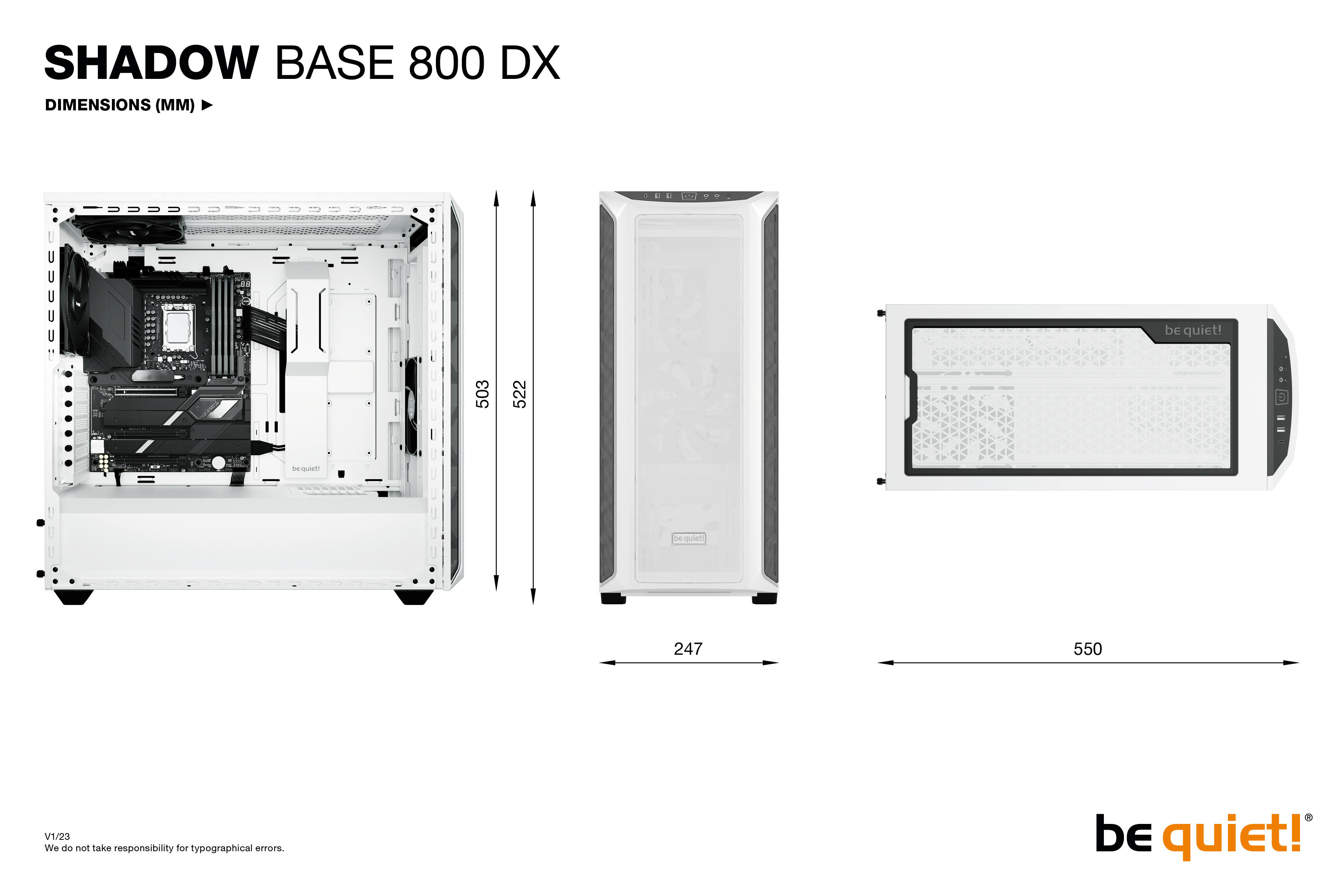 be quiet! Shadow Base 800 DX White Midi Tower image 13