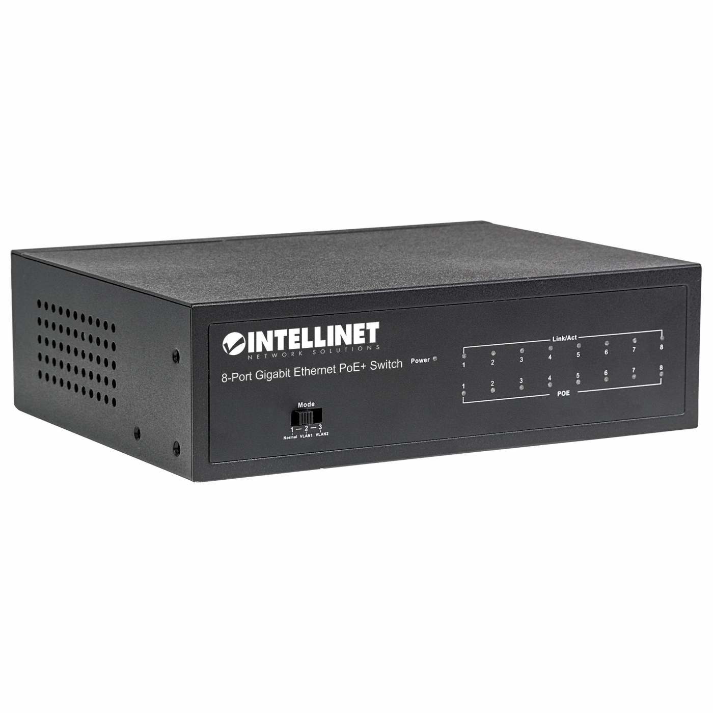 Intellinet 8-Port Gigabit Ethernet PoE+ Switch, IEEE 802.3at/af Power over Ethernet (PoE+/PoE) Compliant – image 3