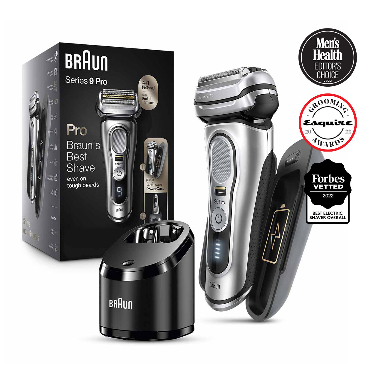 Braun Series 9 Pro 9477CC men's shaver Foil shaver Trimmer Black, Silver – image 2