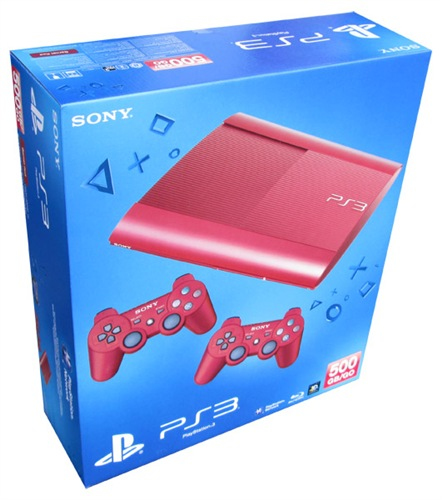 Sony Interactive Entertainment Console Ps3 500gb Red + 2 Pad Red