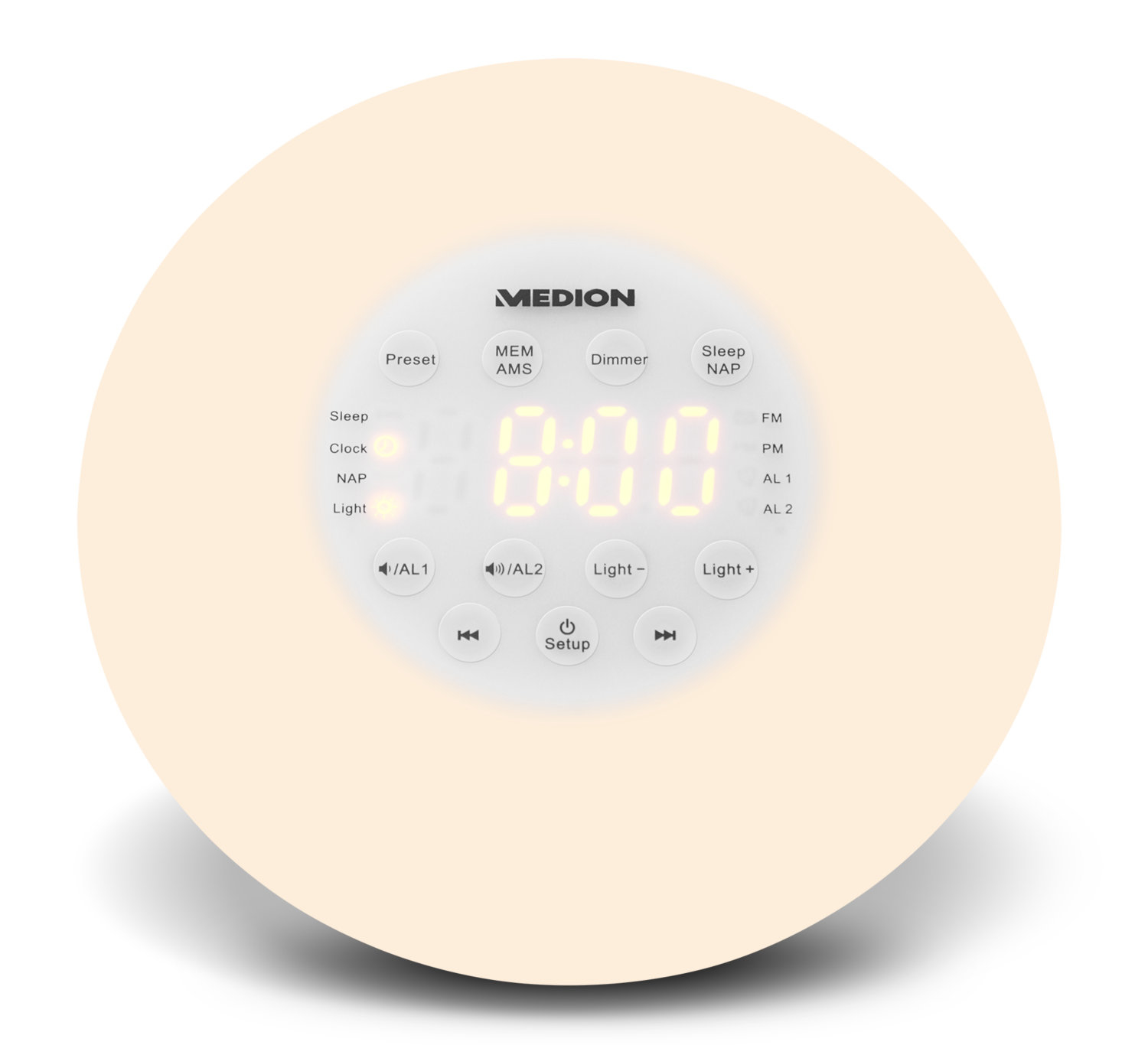 MEDION P66080 Clock Digital White – image 1