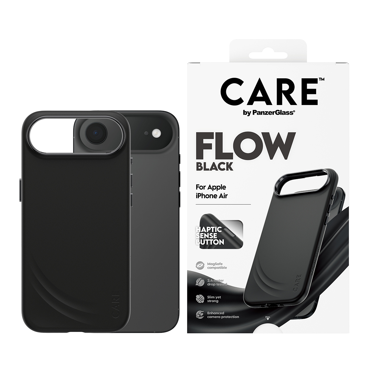 PanzerGlass CARE™ by PanzerGlass® Flow Case Black w. Haptic Button & MagSafe iPhone Air – image 2