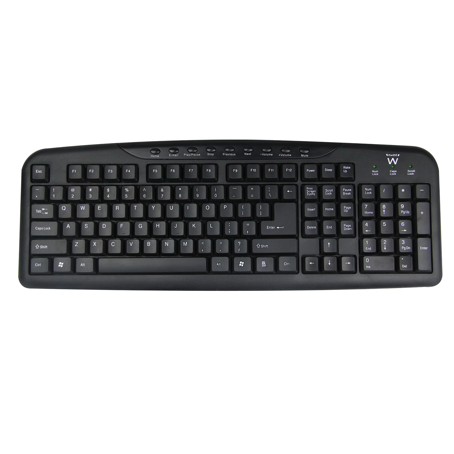 Ewent EW3124 keyboard Universal USB German Black