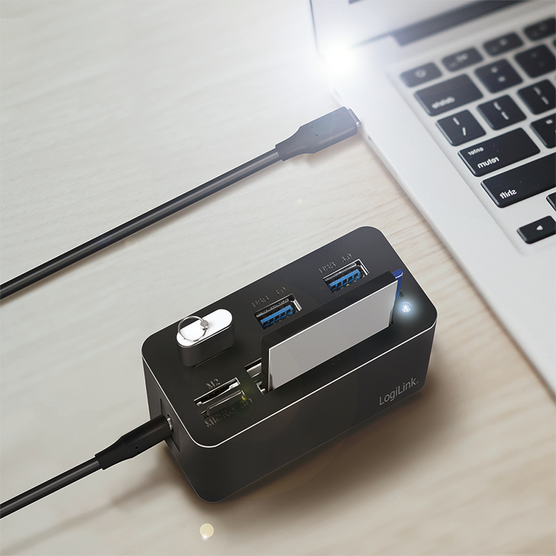 LogiLink CR0046 laptop dock/port replicator Wired USB 3.2 Gen 1 (3.1 Gen 1) Type-C Black – image 3