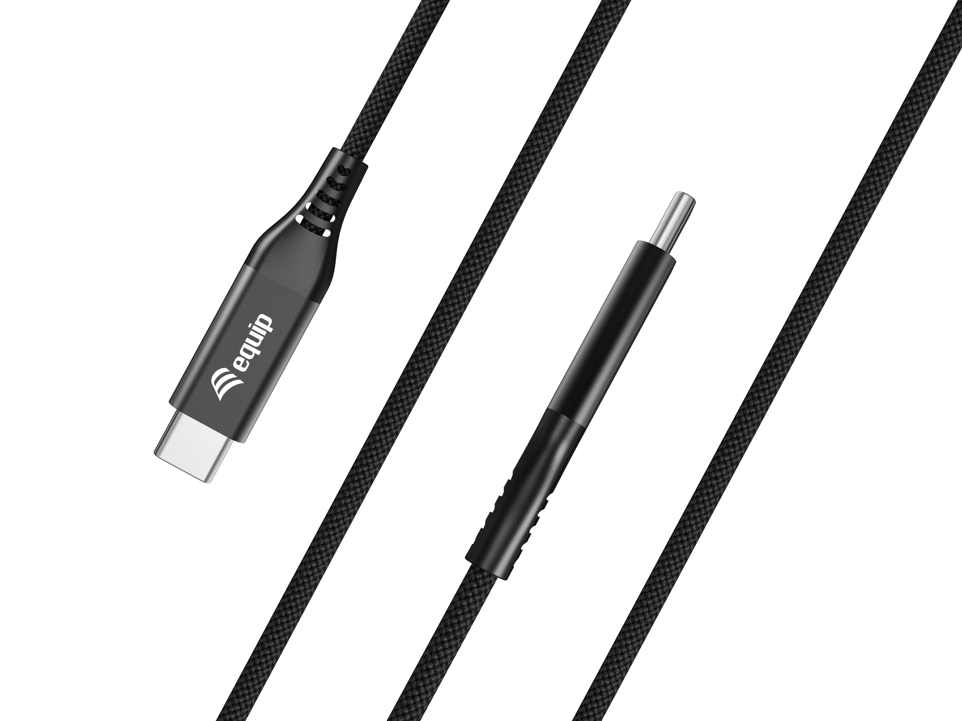 Equip Kabel USB-C4.0->C Slim     PD240W St/St  1.20m schwarz
