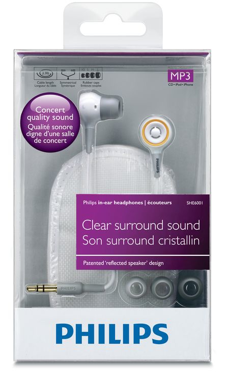 Philips SHE6001/28 headphones/headset Wired In-ear White – image 2