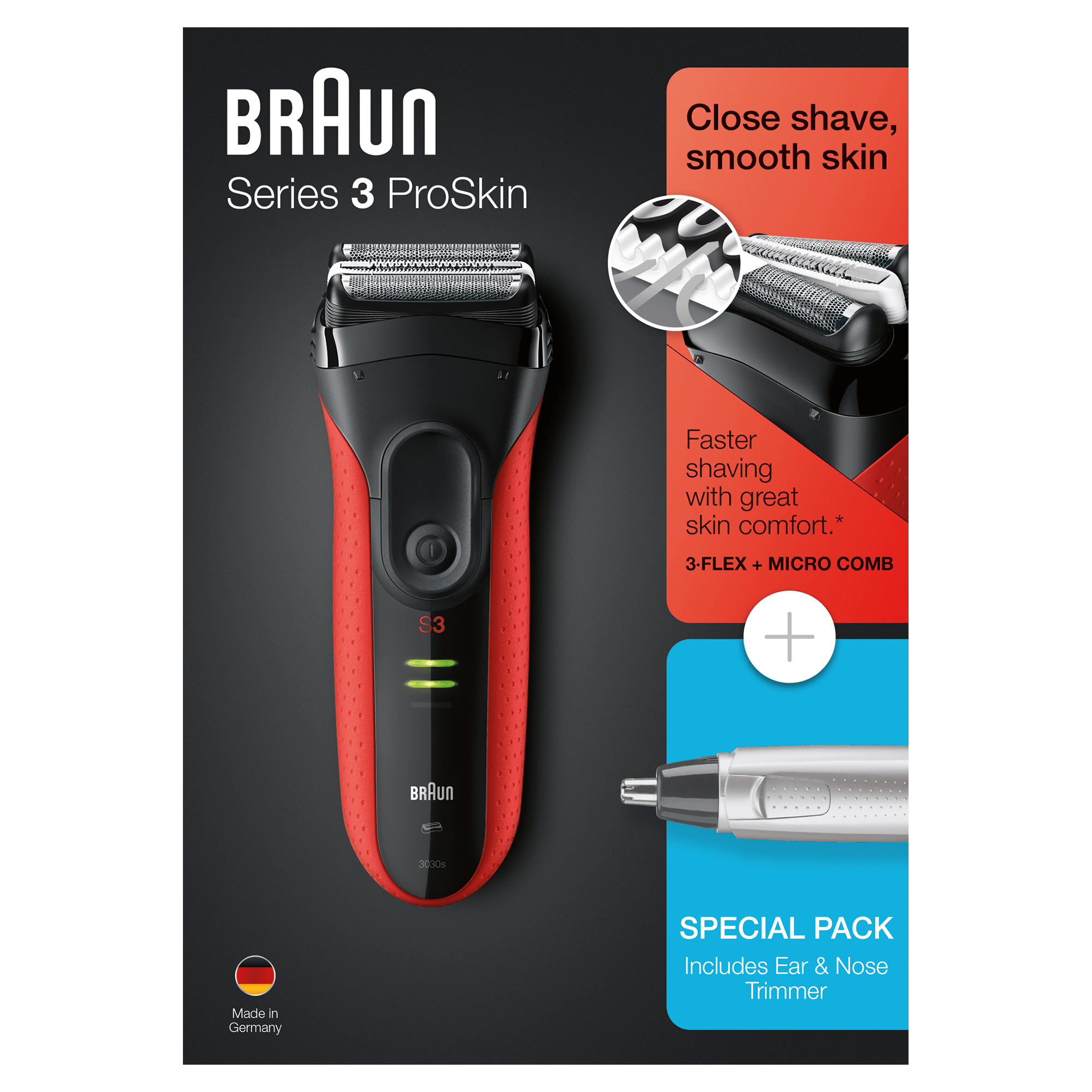 Braun 81640371 men's shaver Foil shaver Trimmer Black, Red – image 2