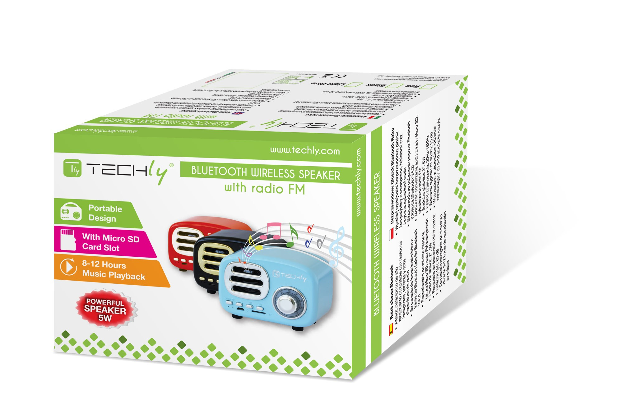 Techly ICASBL12BLUE portable/party speaker Blue, Silver – image 2