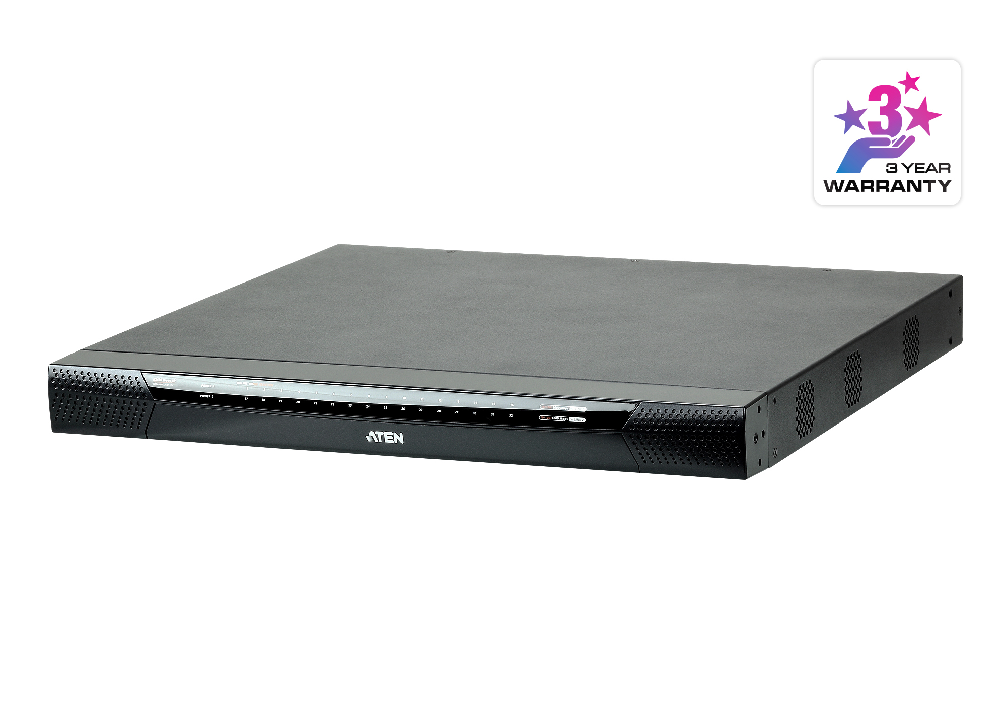 ATEN KN1132V-AX-E KVM switch Rack mounting Black, Grey