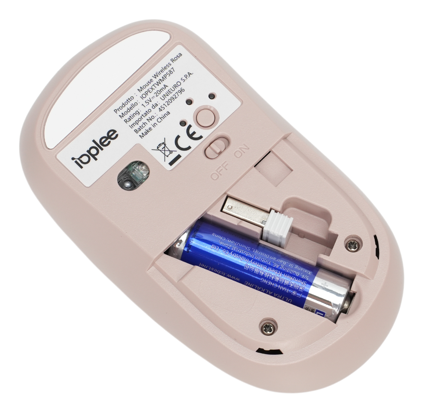 IOPLEE IOPEXTWMP587 mouse Home Ambidextrous RF Wireless + Bluetooth 1600 DPI – image 3