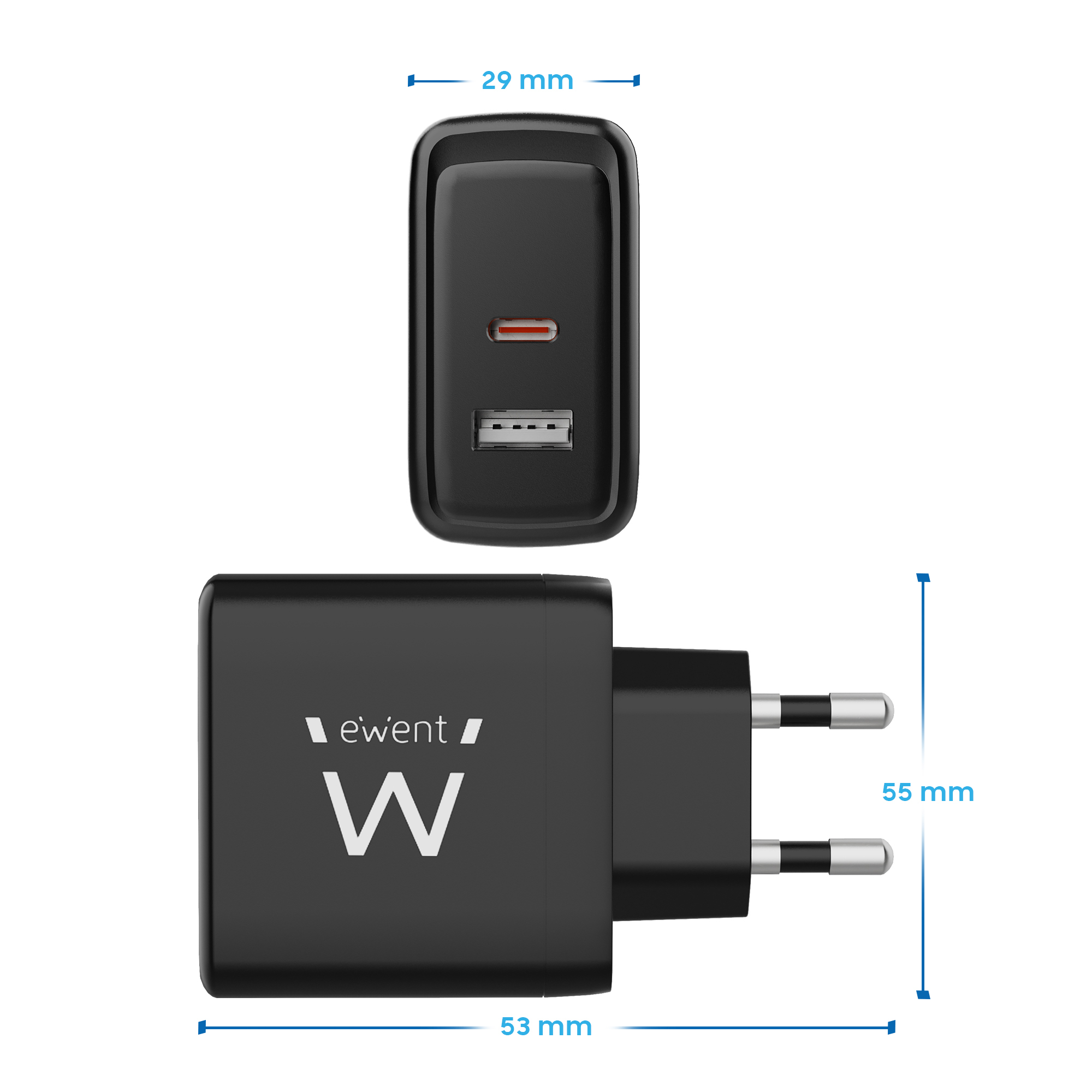Ewent EW1330 mobile device charger Universal Black AC Fast charging Indoor – image 3
