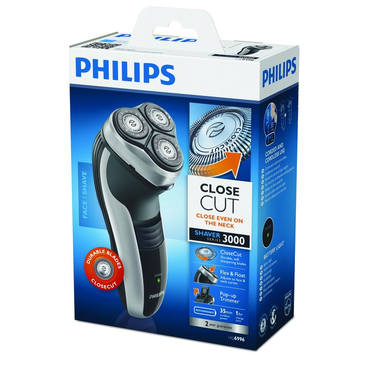 Philips SHAVER Series 3000 HQ6997/16 men's shaver Rotation shaver Trimmer Black, Silver – image 3