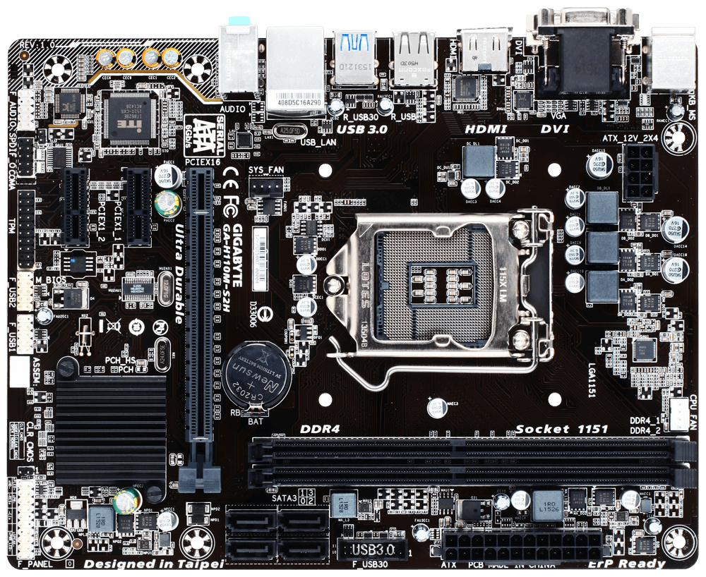 GIGABYTE GA-H110M-S2H motherboard Intel® H110 LGA 1151 (Socket H4) micro ATX – image 2