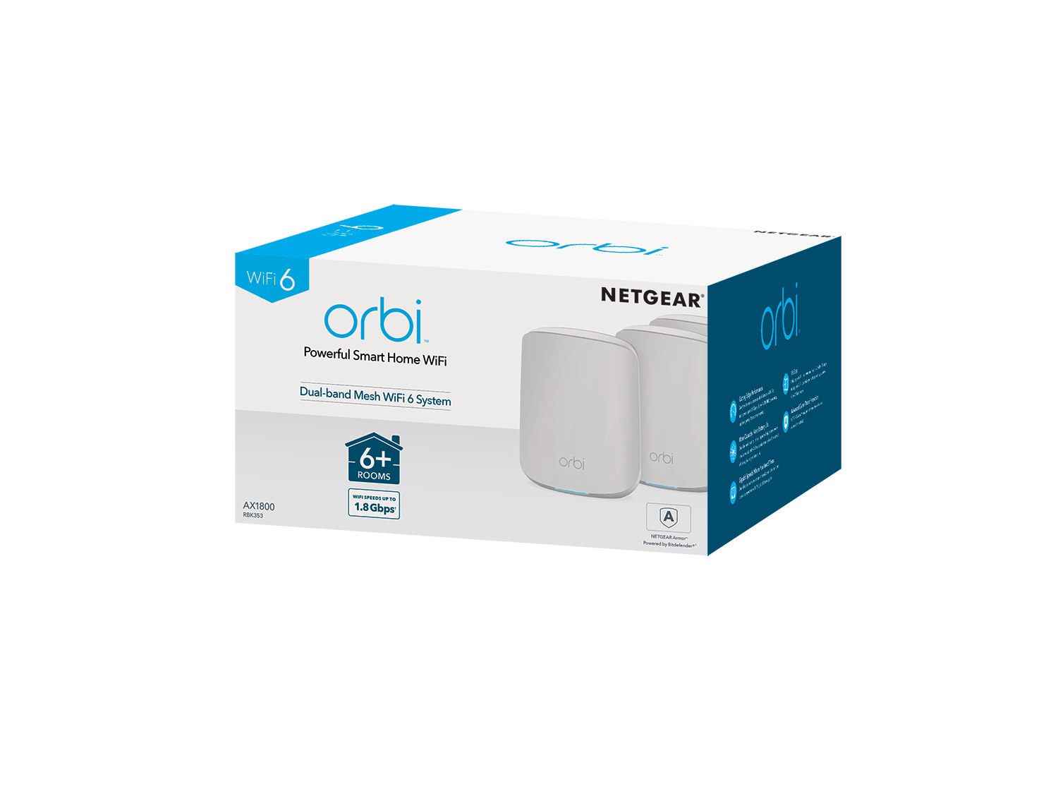 NETGEAR Orbi RBK353 AX1800 WiFi 6 Dual-band Mesh System – image 5