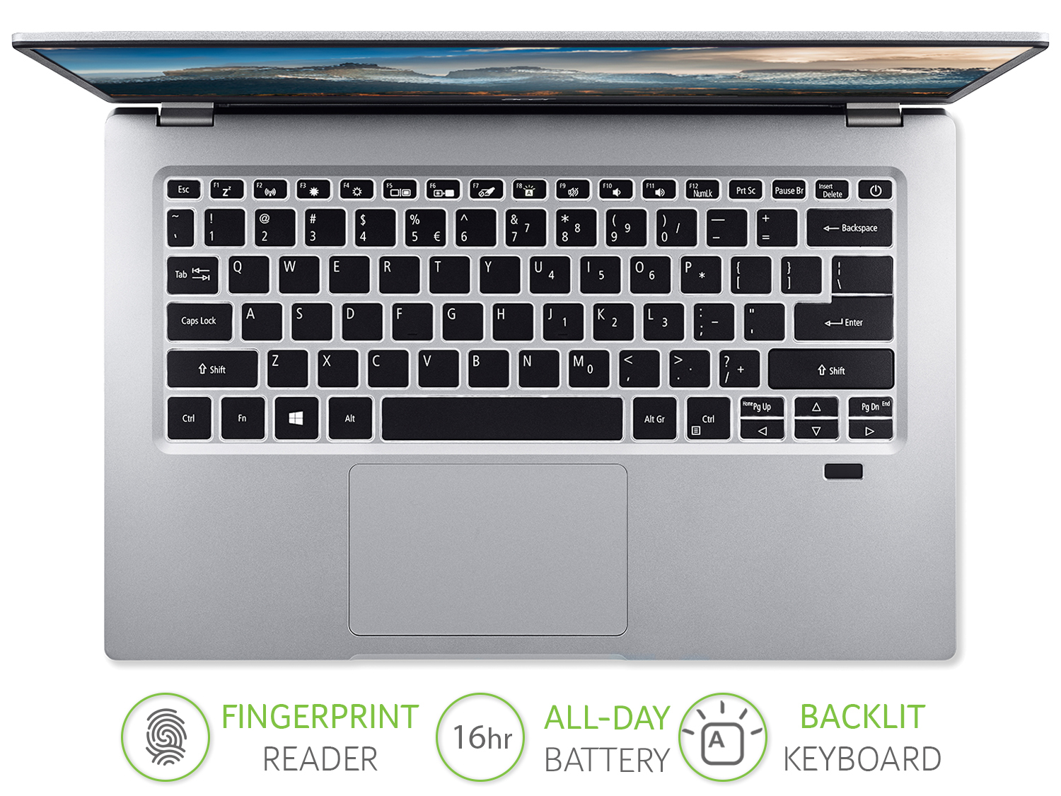 Acer Swift 1 14 inch Laptop - (Intel Pentium N6000, 4GB RAM, 128GB SSD, Full HD Display, Windows 10 in S Mode, Silver) – image 2