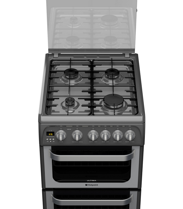 Hotpoint HUG52G cooker Freestanding cooker Natural gas Gas Graphite – image 6