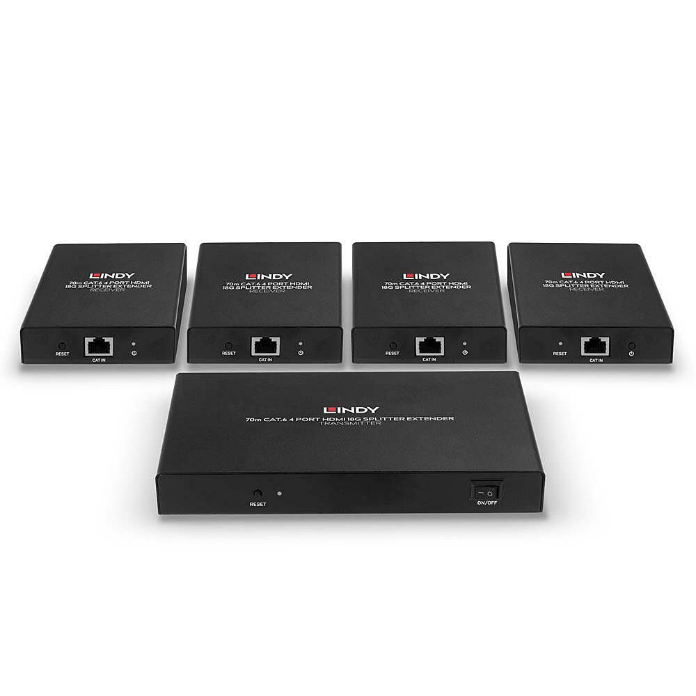 Lindy 70m Cat.6 4 Port HDMI 4K60 Splitter Extender – image 3
