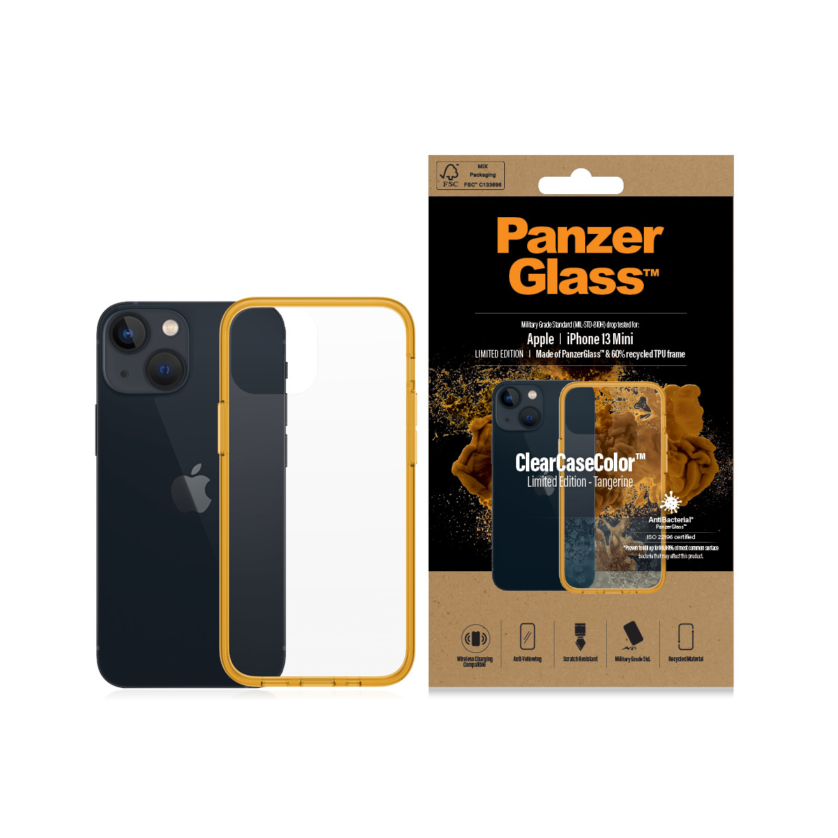 PanzerGlass ® ClearCaseColor™ iPhone 13 Mini - Tangerine – image 3