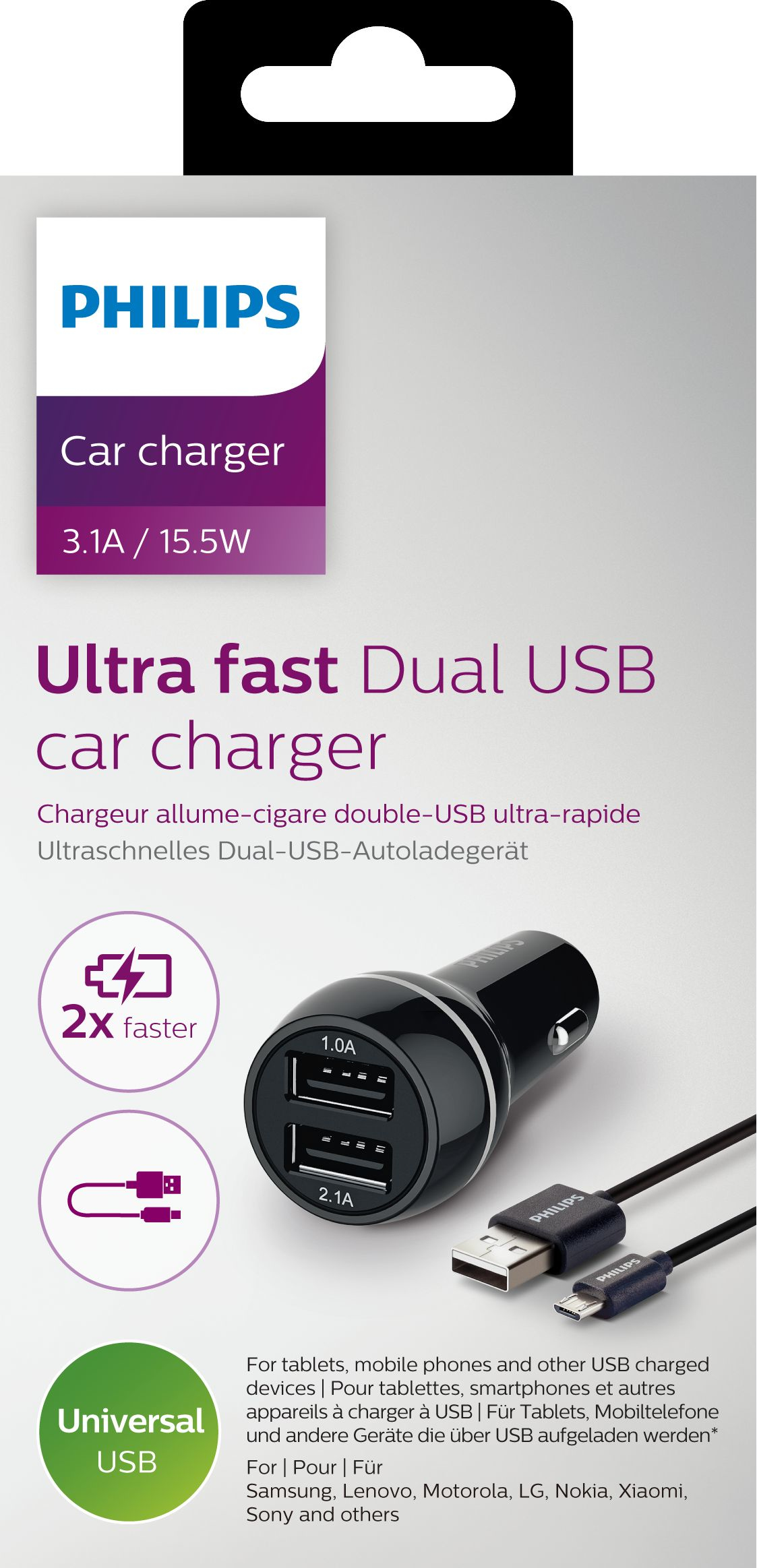 Philips USB car charger DLP2357U/10 – image 2