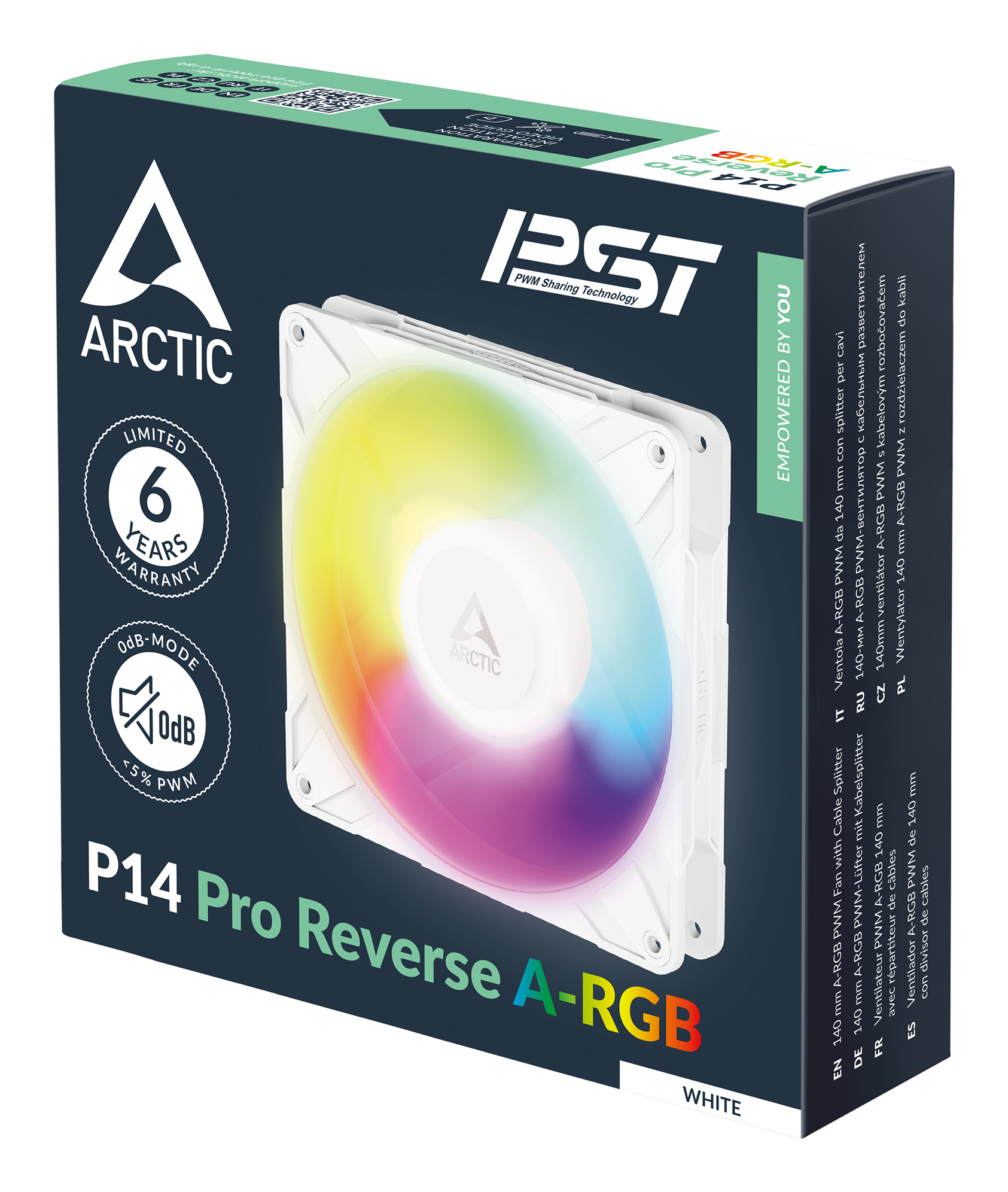 ARCTIC Lüfter 140*140*27 P14 Pro Reverse A-RGB (White) 3Pack