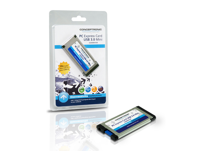 Conceptronic PC Express Card 1-Port USB 3.0 Mini – image 4